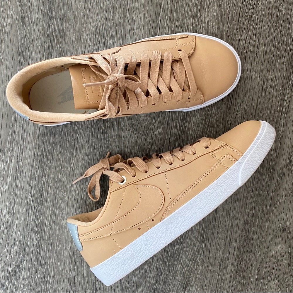 Nike Women's Sneakers in Tan and White